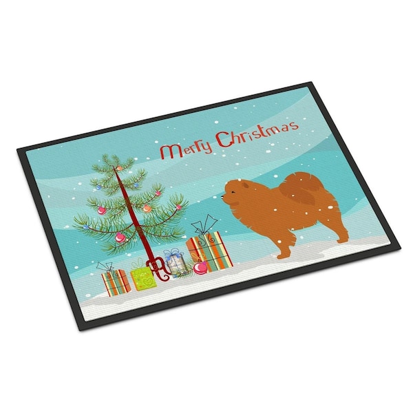 Carolines Treasures Chow Chow Merry Christmas Tree Indoor or Outdoor Mat, 24 x 36 BB2969JMAT - main